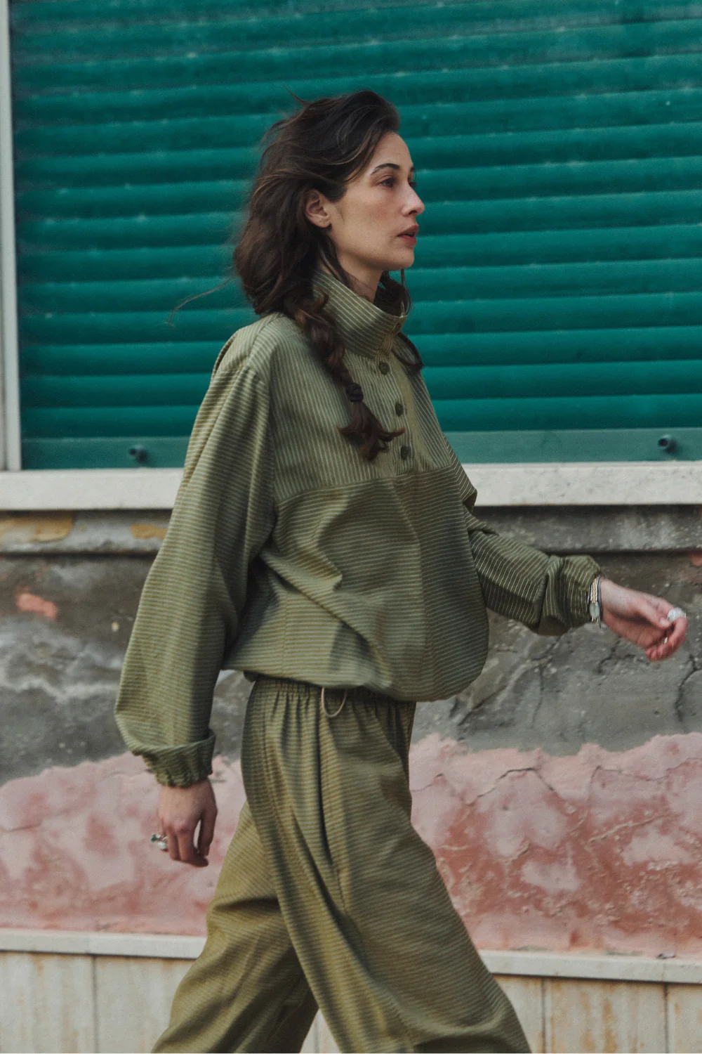 Bluza Aventura Lace Olive Stripes - Image 10