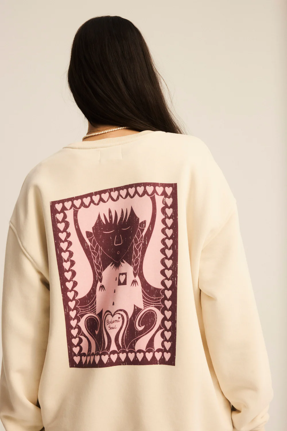 Bluza Husky Softened Cream Valentine's Hearts - Image 10