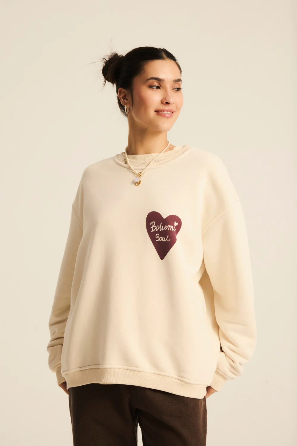 Bluza Husky Softened Cream Valentine's Hearts - Image 11