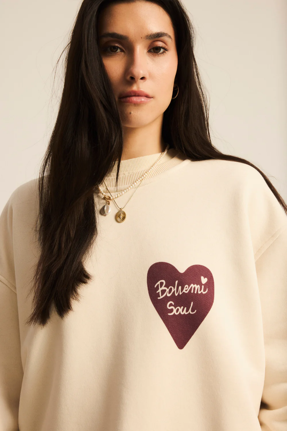 Bluza Husky Softened Cream Valentine's Hearts - Image 4