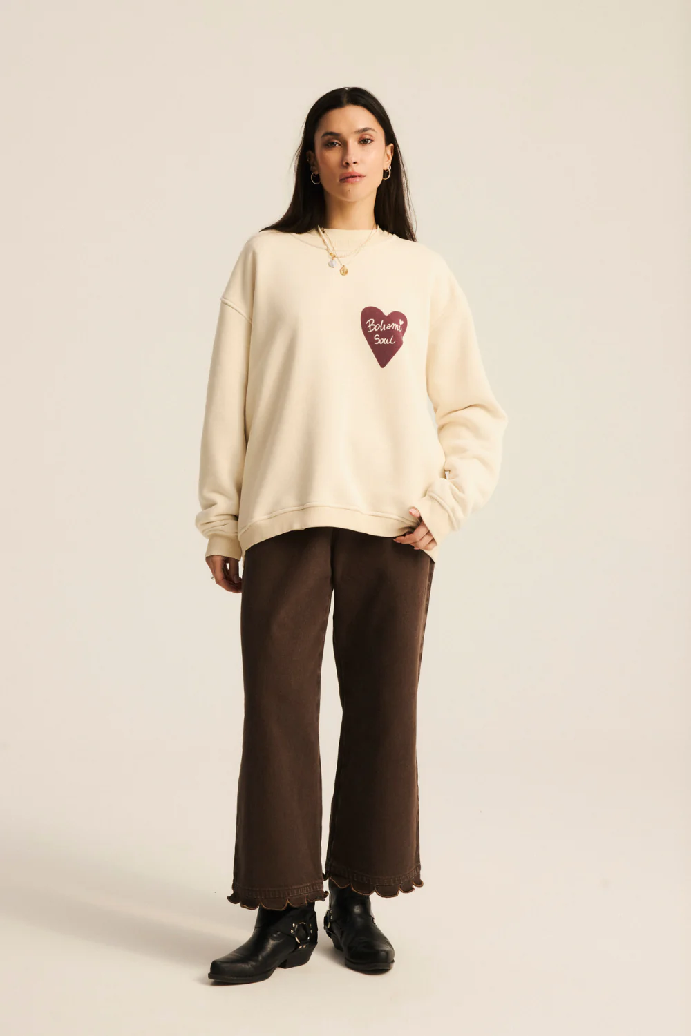 Bluza Husky Softened Cream Valentine's Hearts - Image 5