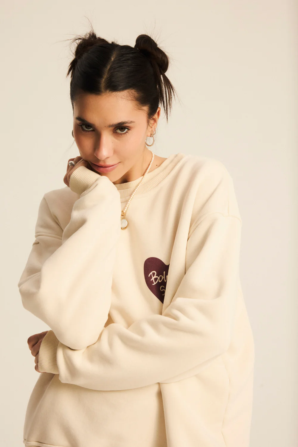 Bluza Husky Softened Cream Valentine's Hearts - Image 7