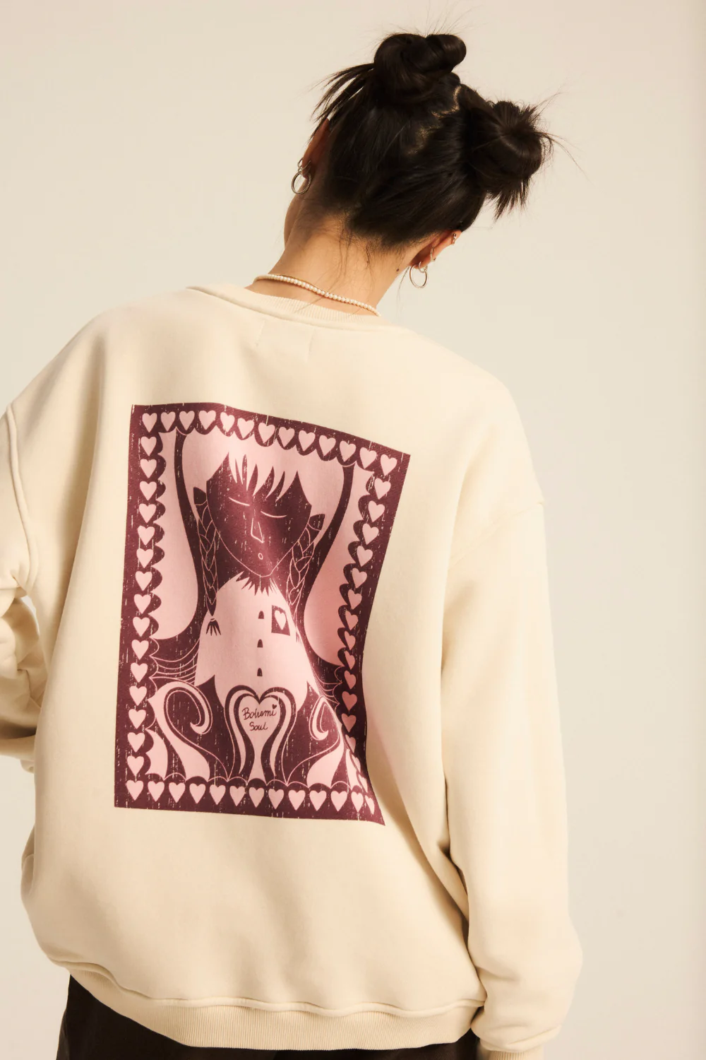 Bluza Husky Softened Cream Valentine's Hearts - Image 8
