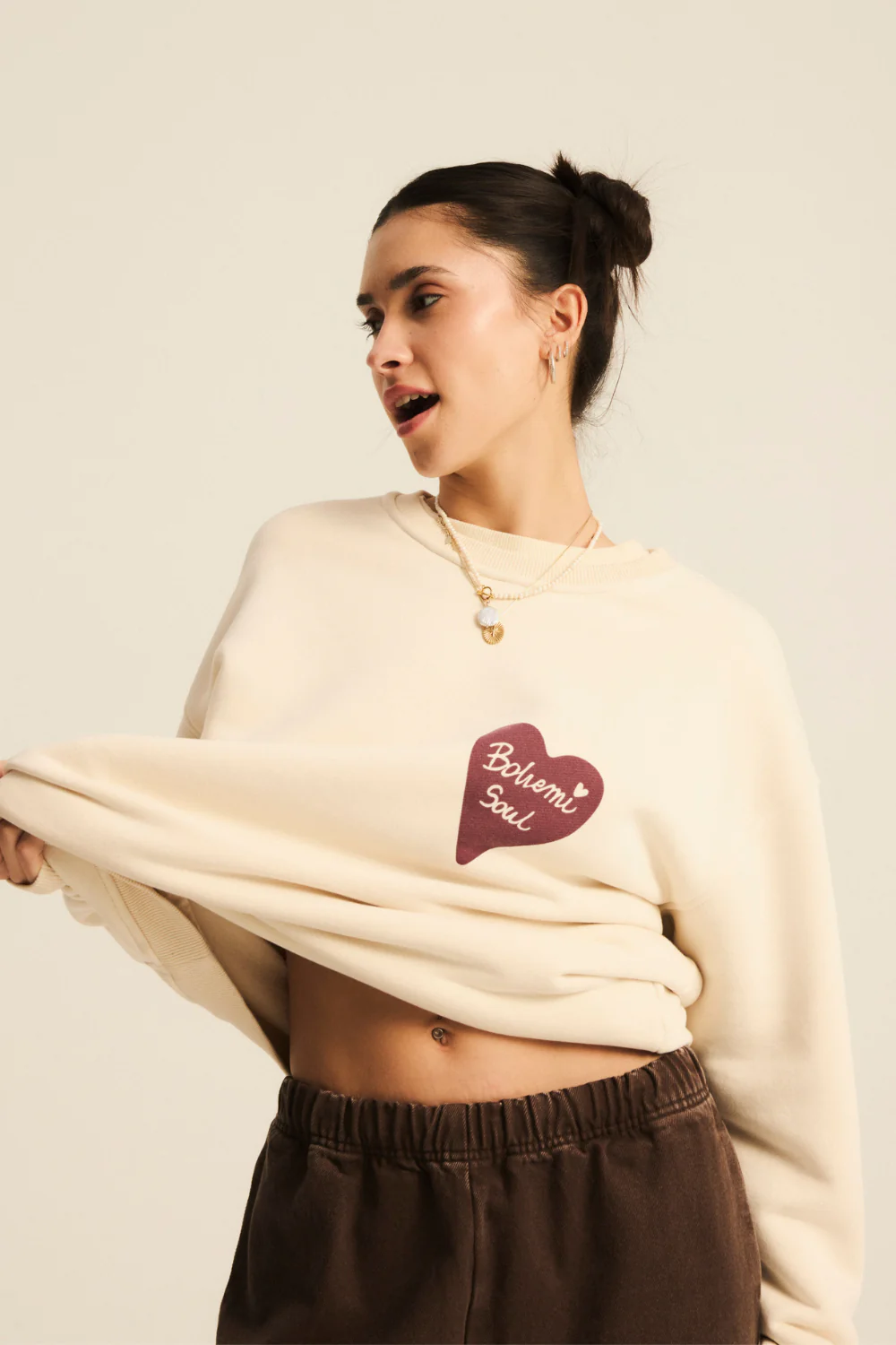 Bluza Husky Softened Cream Valentine's Hearts - Image 9