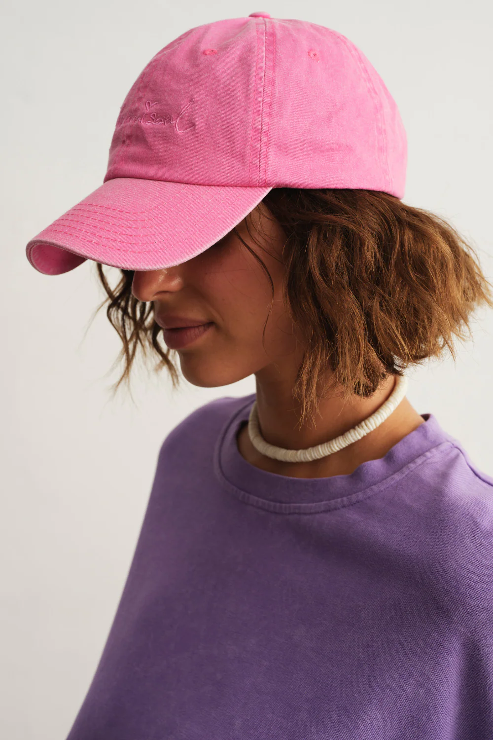 Czapka z daszkiem Jessie Vintage Pink - Image 3