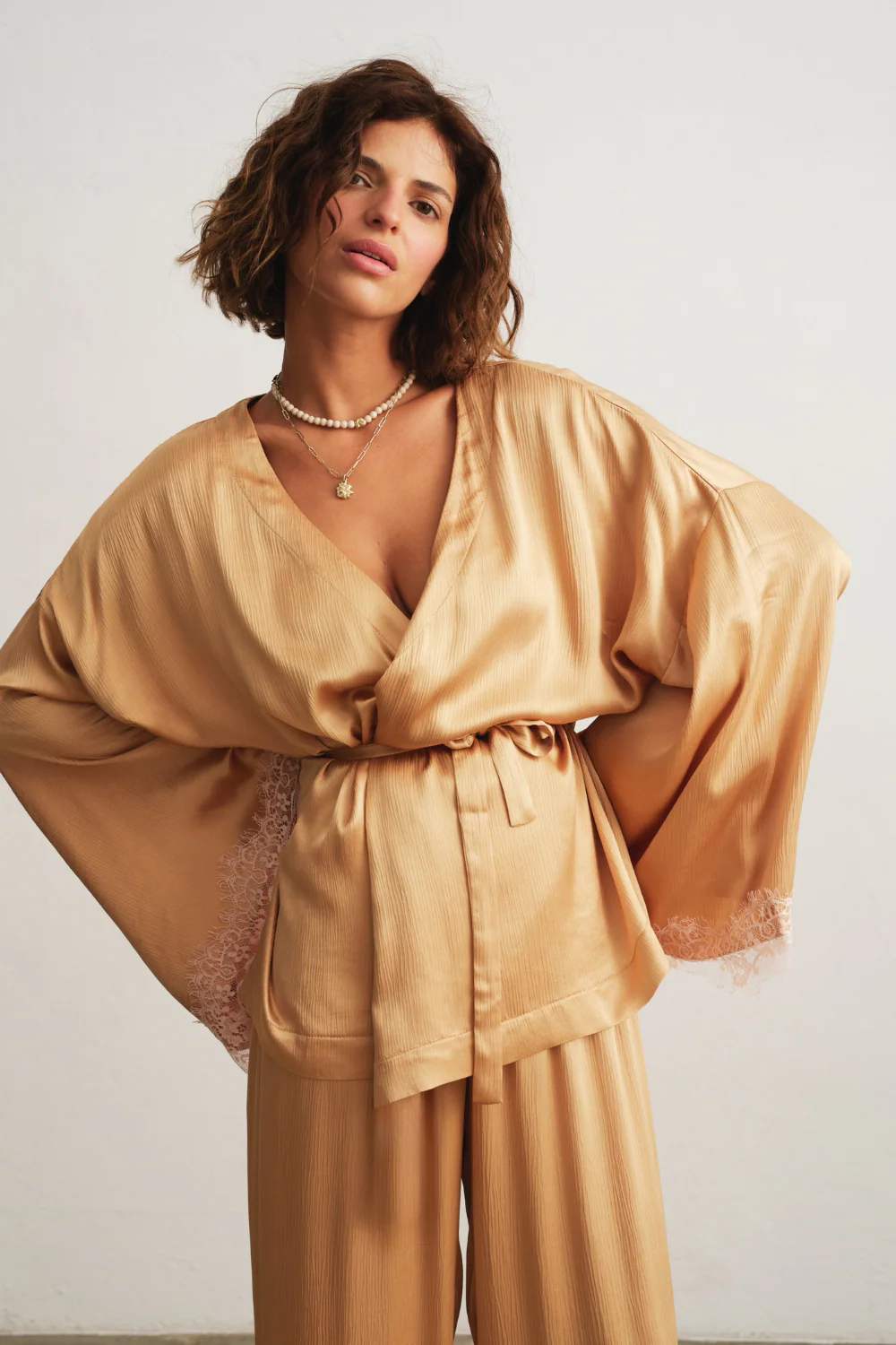 Kimono Amaya Lace Gold