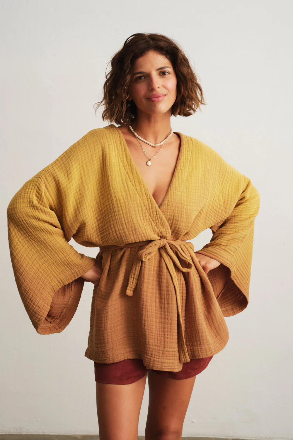 Kimono Fumi Ombre Camel/Yellow - Image 3