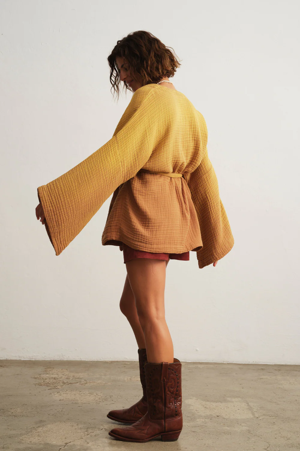 Kimono Fumi Ombre Camel/Yellow - Image 5