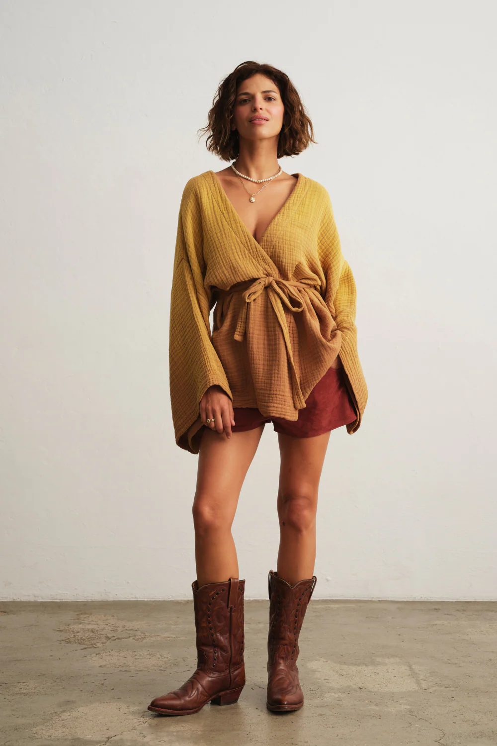 Kimono Fumi Ombre Camel/Yellow - Image 6