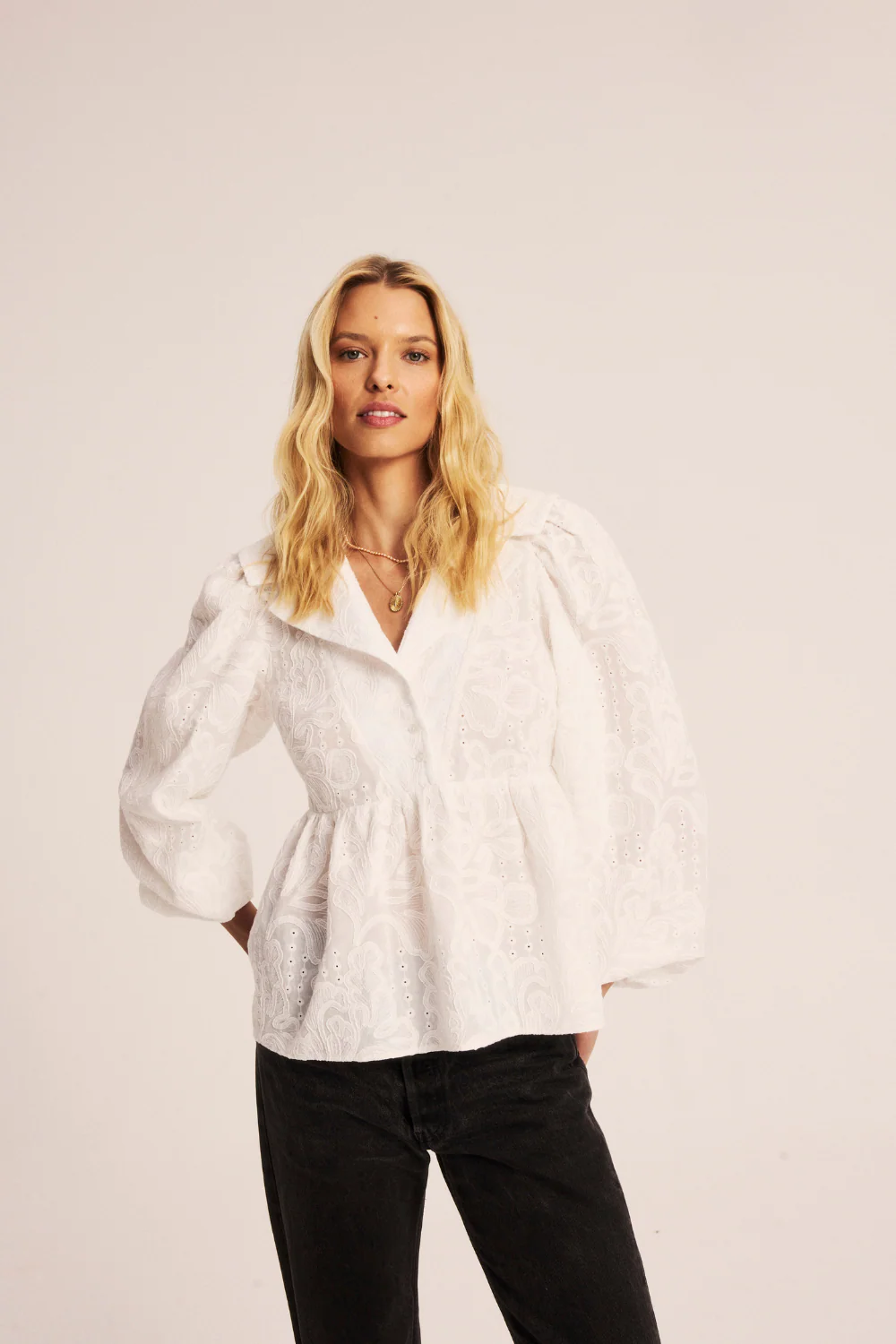 Koszula Carmen Embroidery Bone White - Image 7