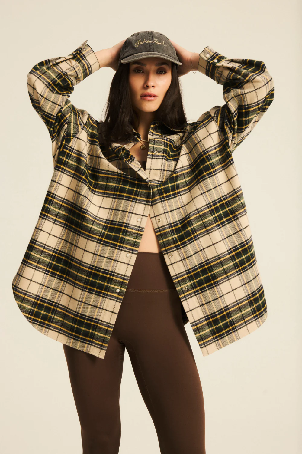 Koszula Chelsea Plaid Heavy Cream/Green - Image 3