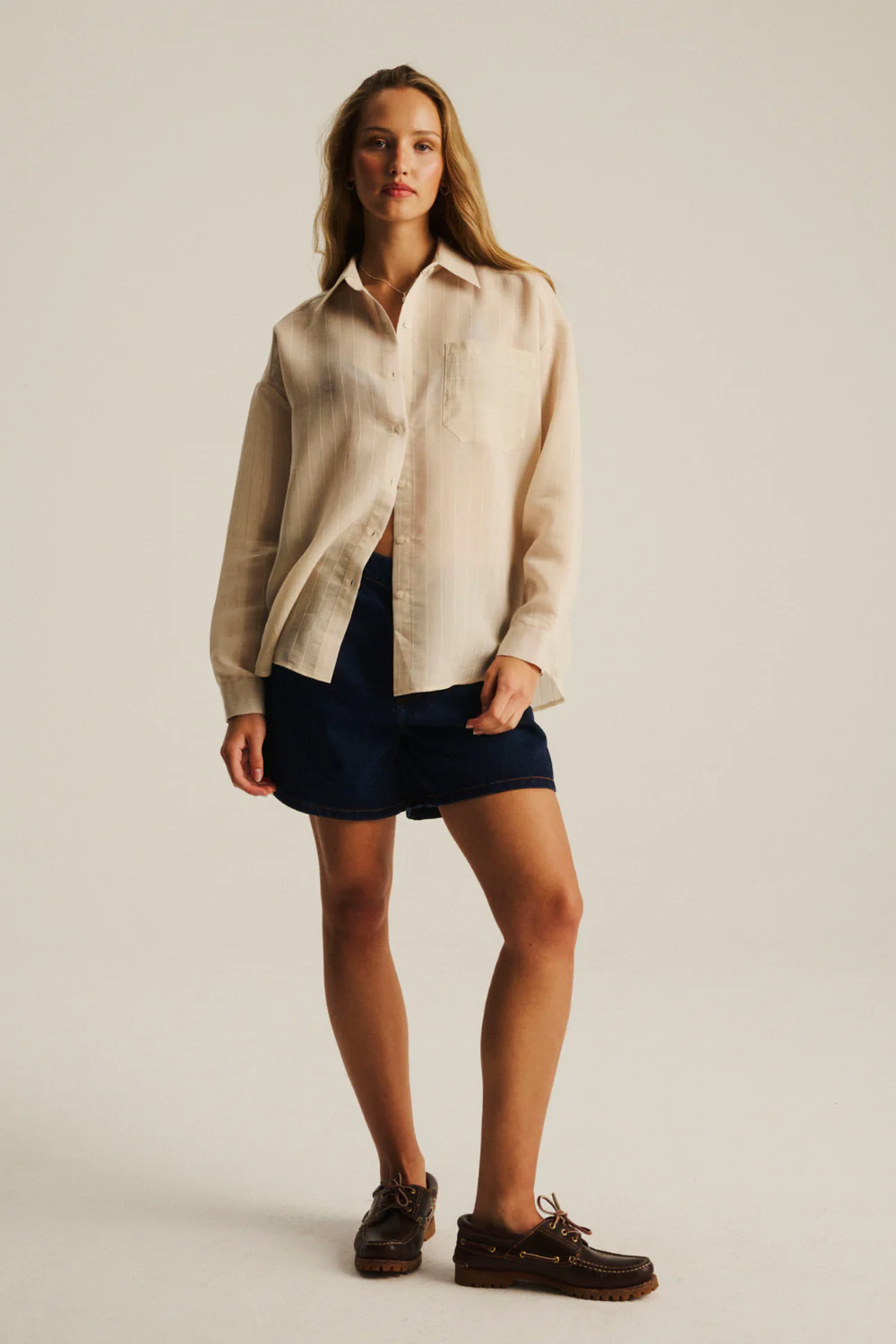 Koszula Leylah Sheer Beige - Image 12