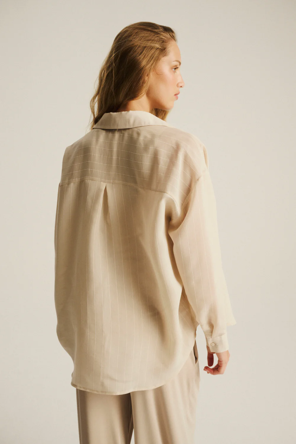 Koszula Leylah Sheer Beige - Image 3
