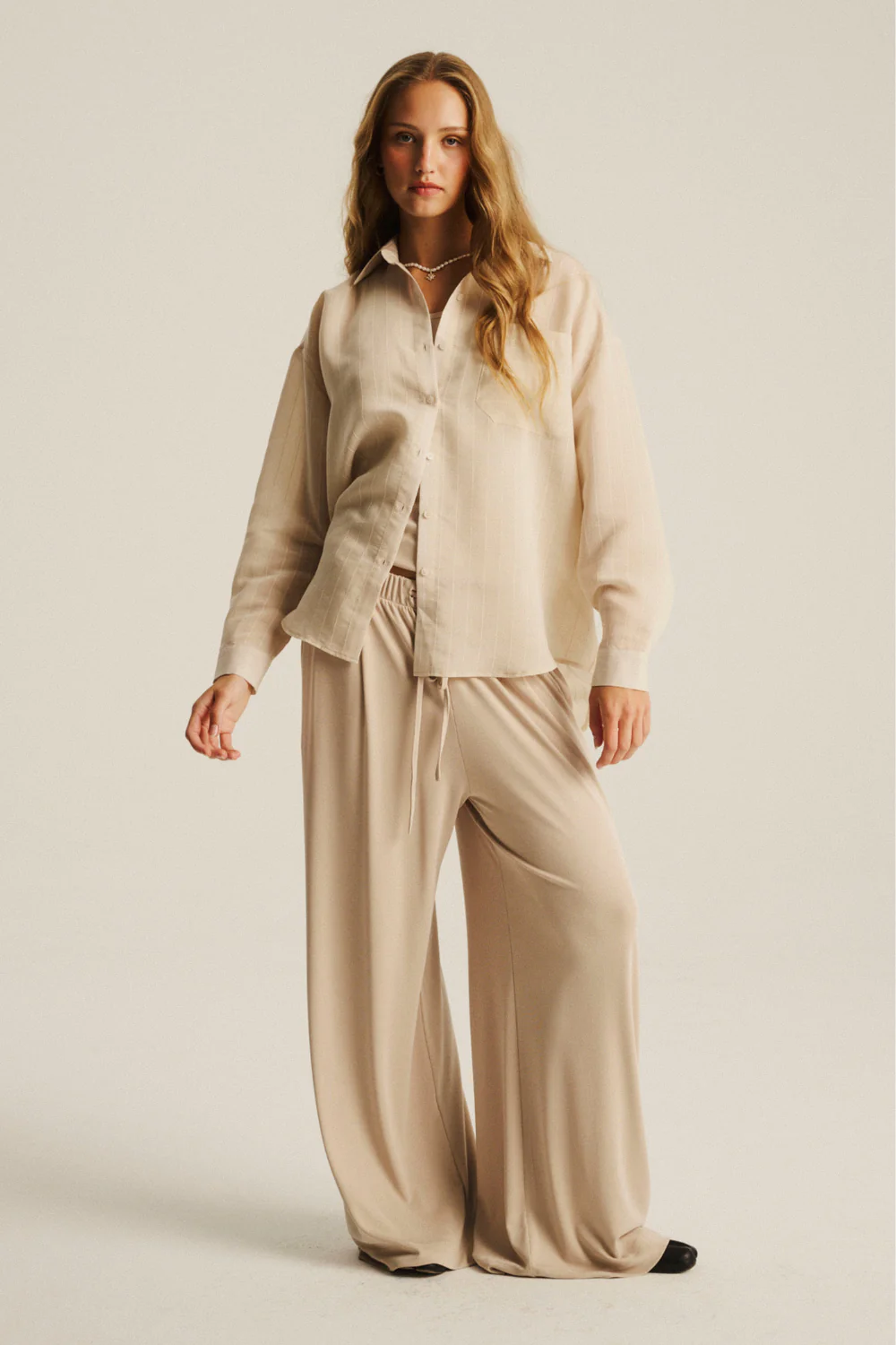 Koszula Leylah Sheer Beige - Image 8
