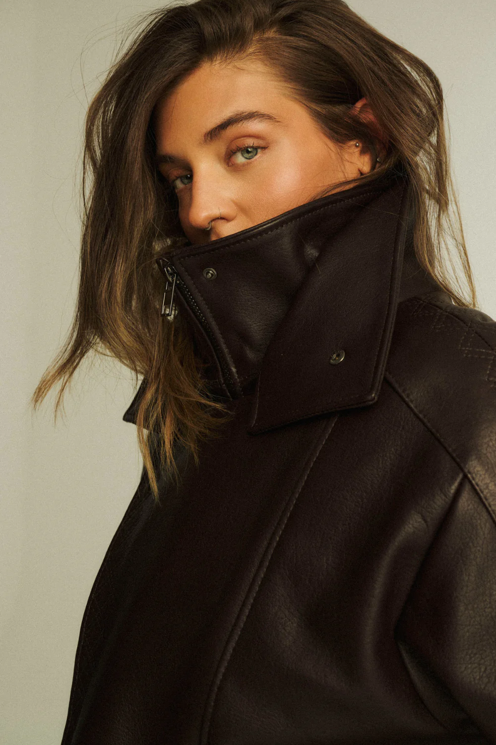 Kurtka Skórzana La Paz Dark Brown - Image 17