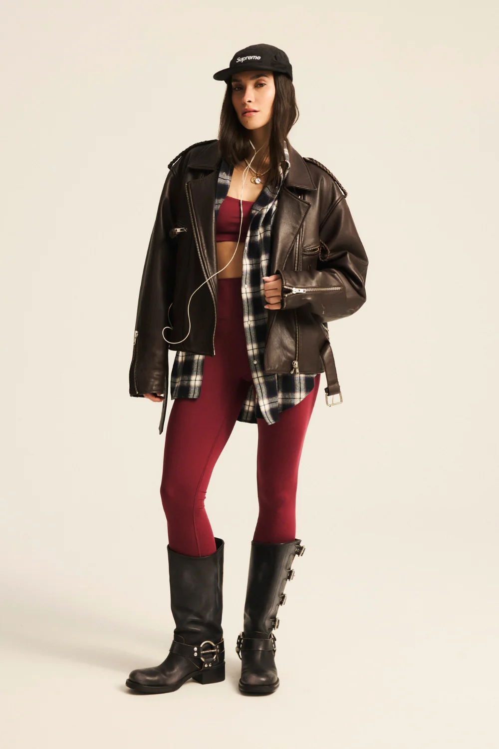 Legginsy Active Yin Burgundy - Image 5