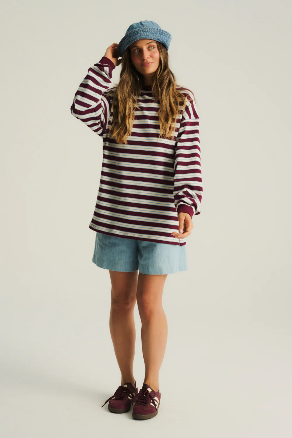 Longsleeve Astor Heavy Blue/Blackberry - Image 3