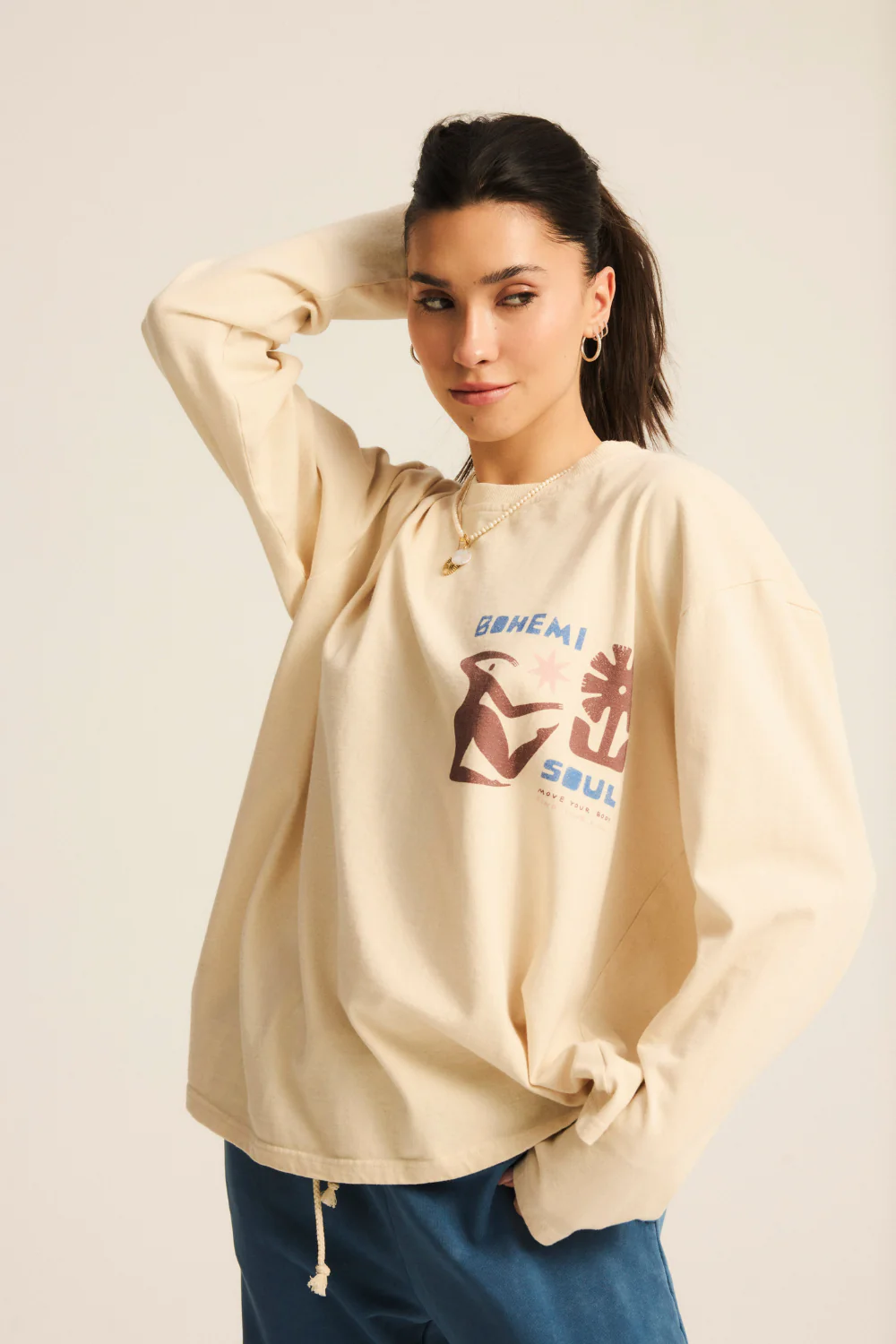 Longsleeve Chéri 2.0 Medium Softened Cream Move Your Body - Image 4