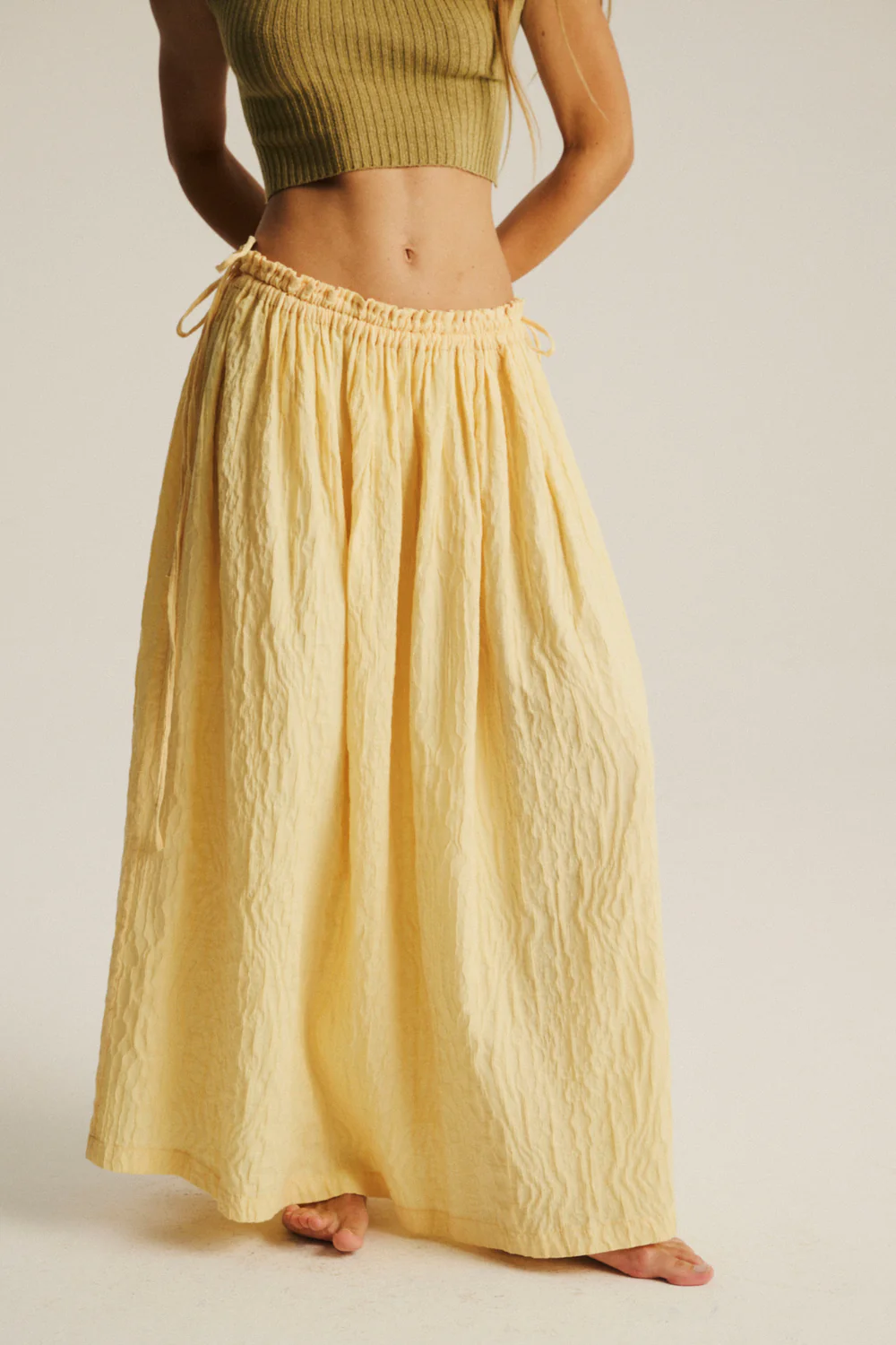 Spódnica Lumen Pale Banana Jacquard - Image 4