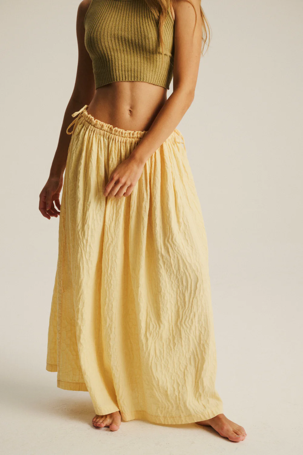 Spódnica Lumen Pale Banana Jacquard - Image 5