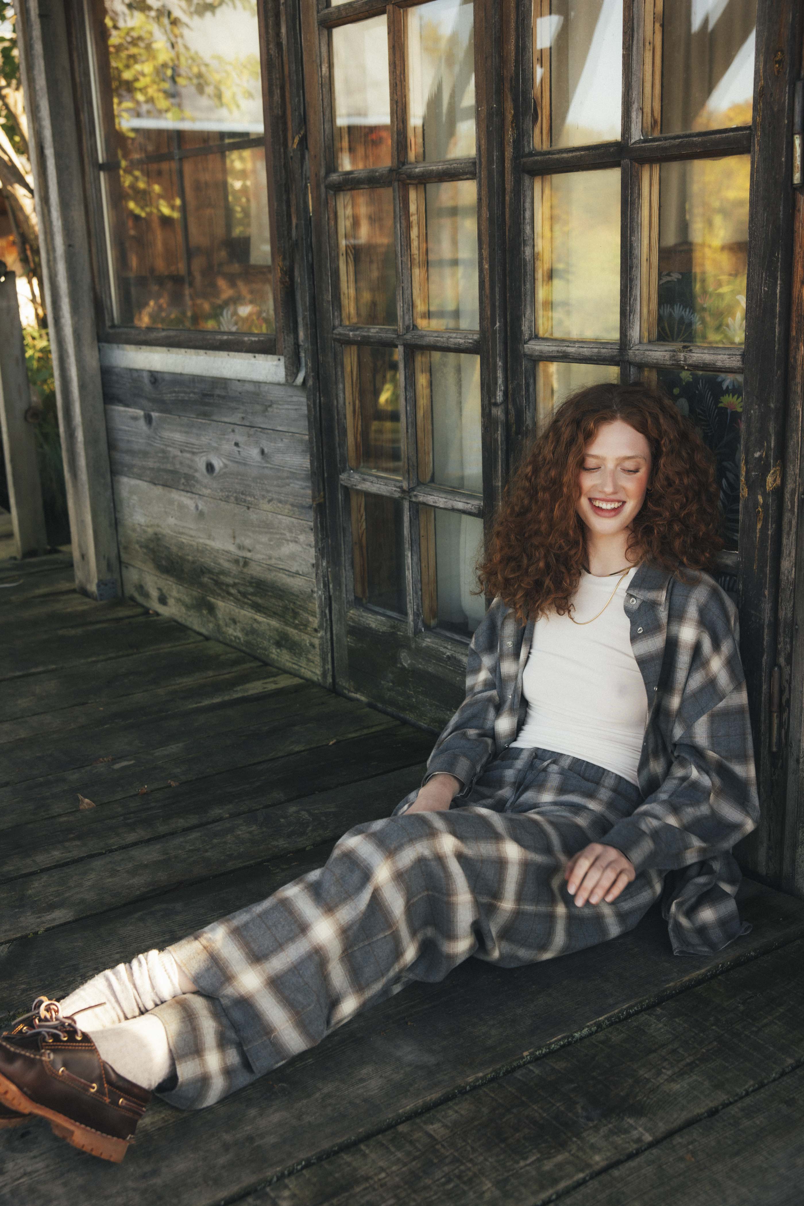 Spodnie Jackson Plaid Grey Brown - Image 4