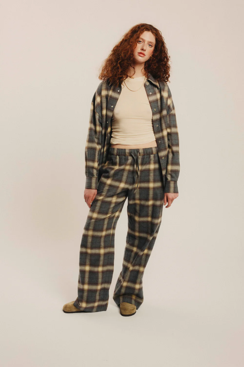 Spodnie Jackson Plaid Grey Brown - Image 5