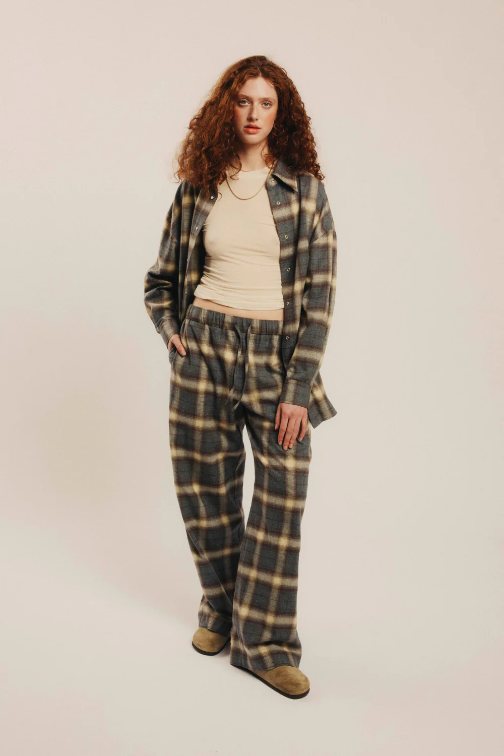 Spodnie Jackson Plaid Grey Brown - Image 6