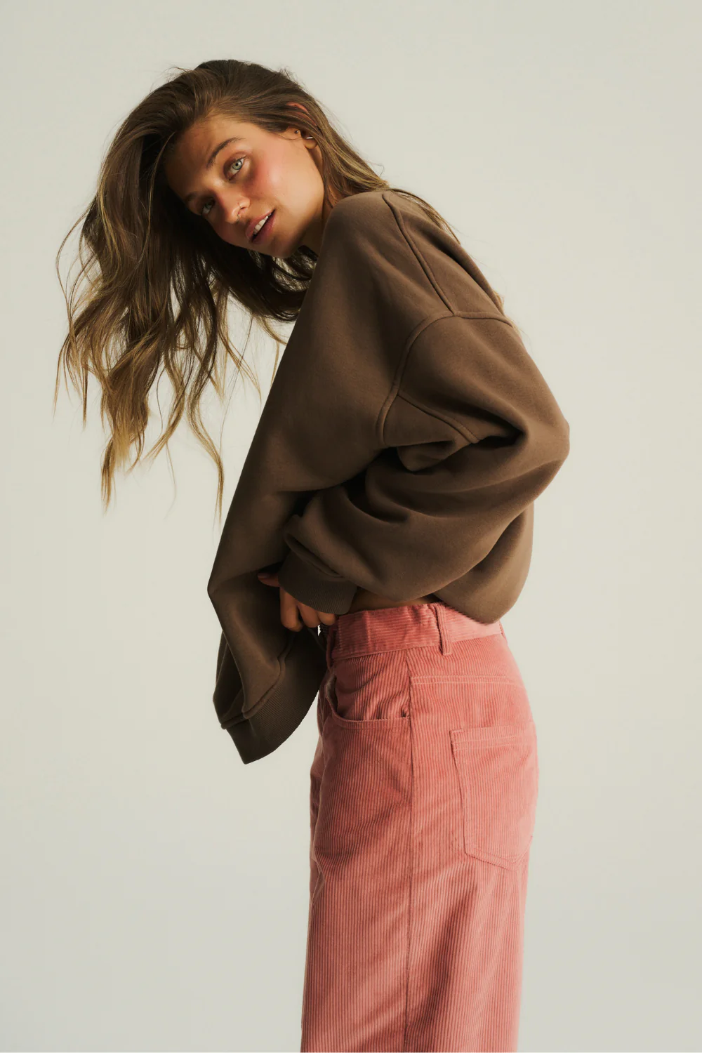 Spodnie Sztruksowe Cheeky Dusty Rose - Image 3