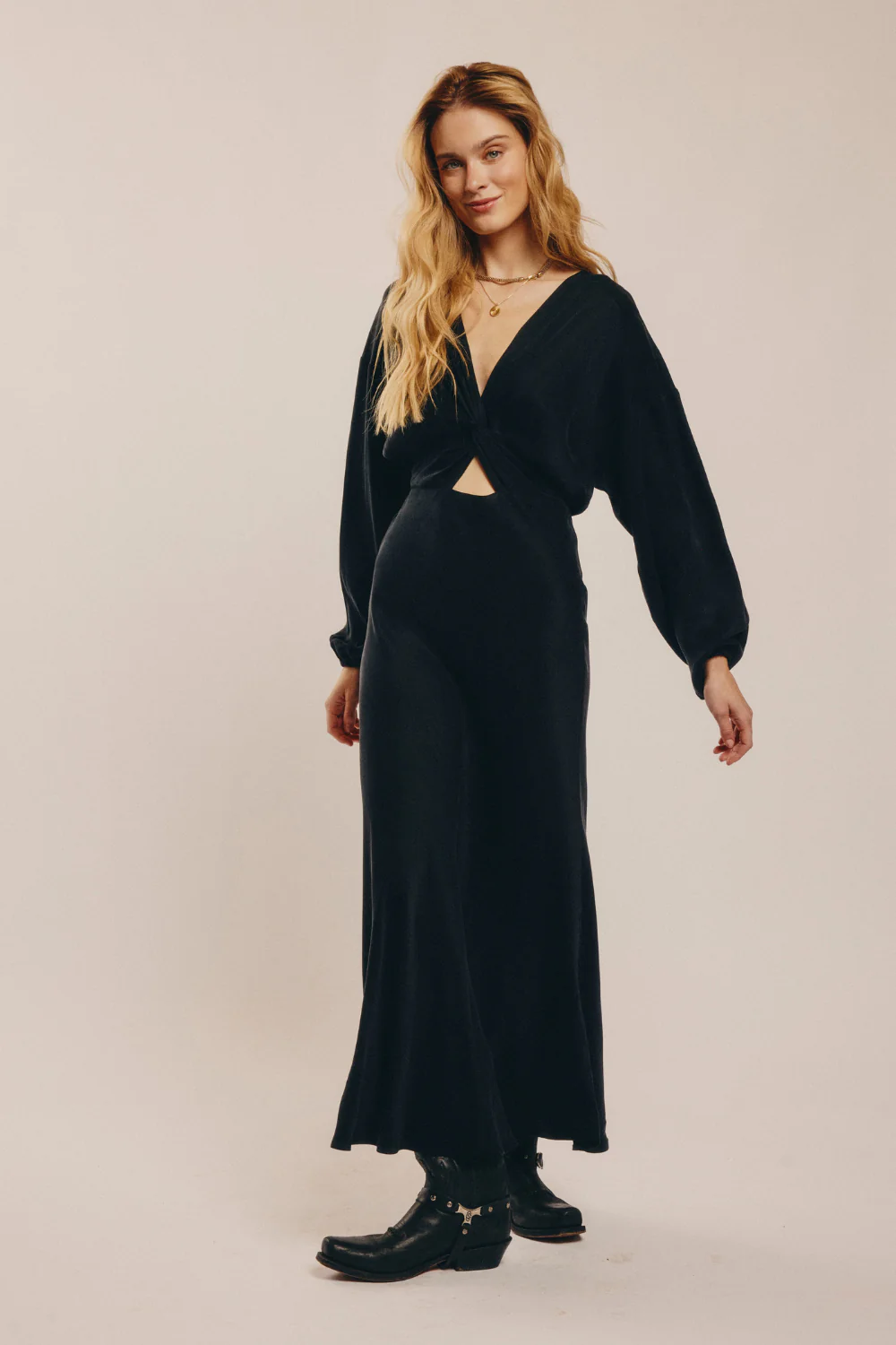 Sukienka Esther Cupro Jet Black - Image 8