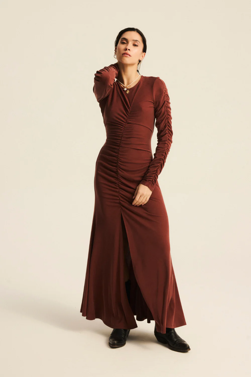 Sukienka Gemma Maxi Bordeaux - Image 6