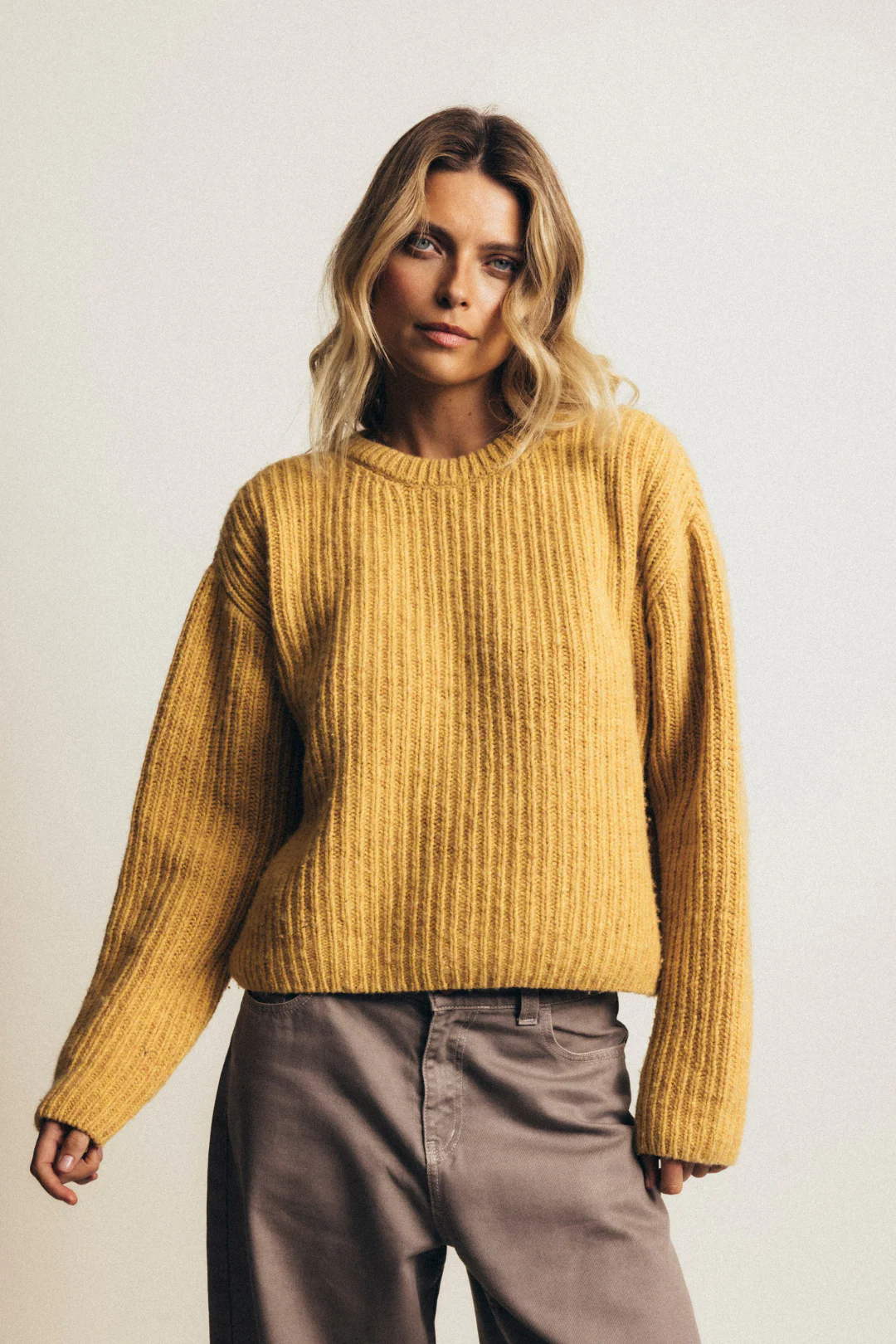 Sweter Ortiz Melange Yellow - Image 5