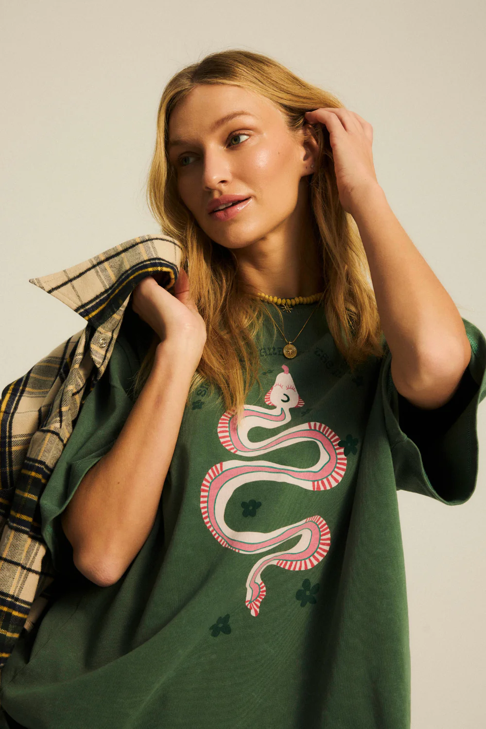 T-shirt Mellow 2.0 Heavy Vintage Pine Green Magic Snake - Image 7