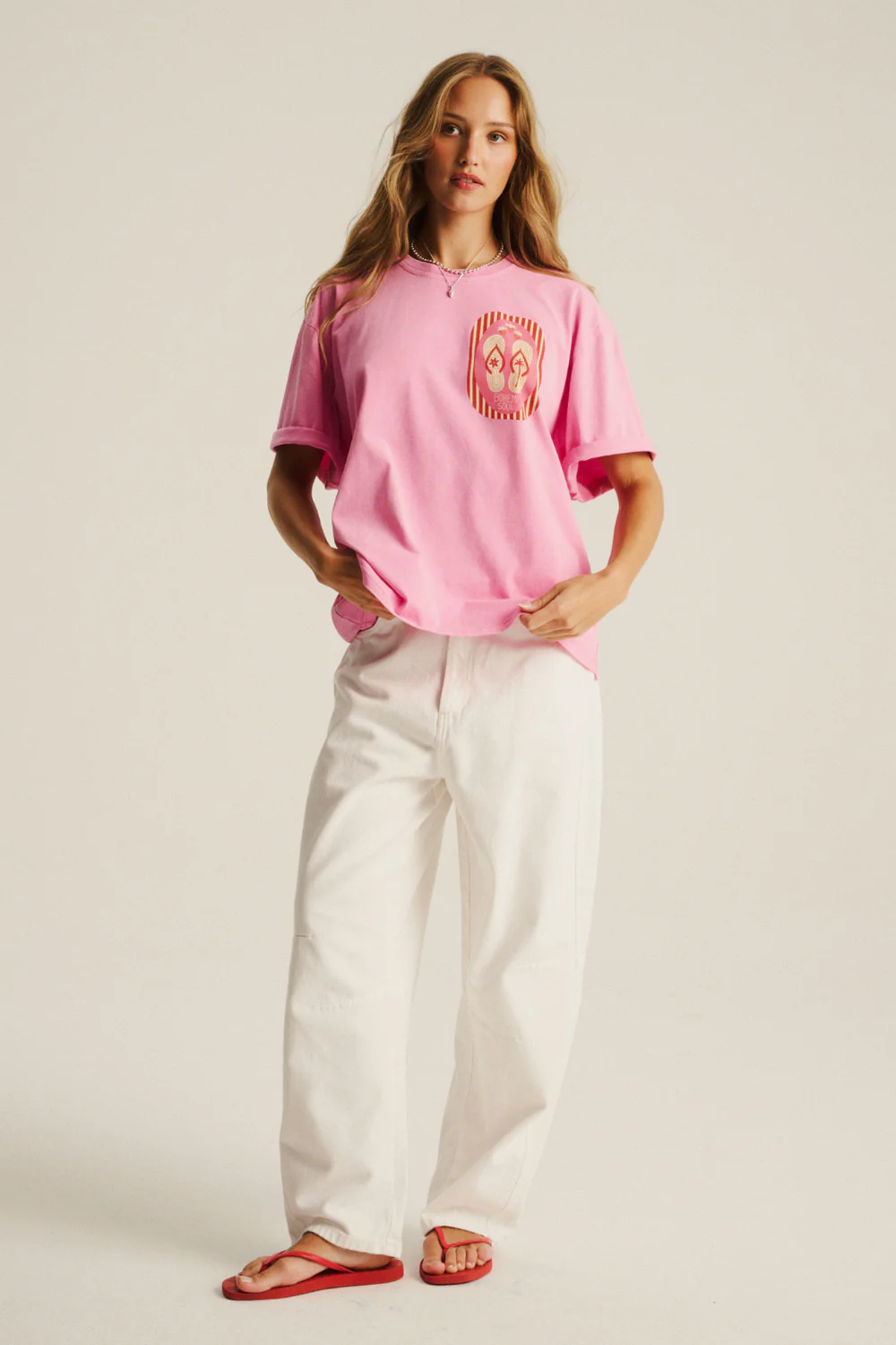 T-shirt Piper Light Vintage Bonbon Pink Flip-flops - Image 11