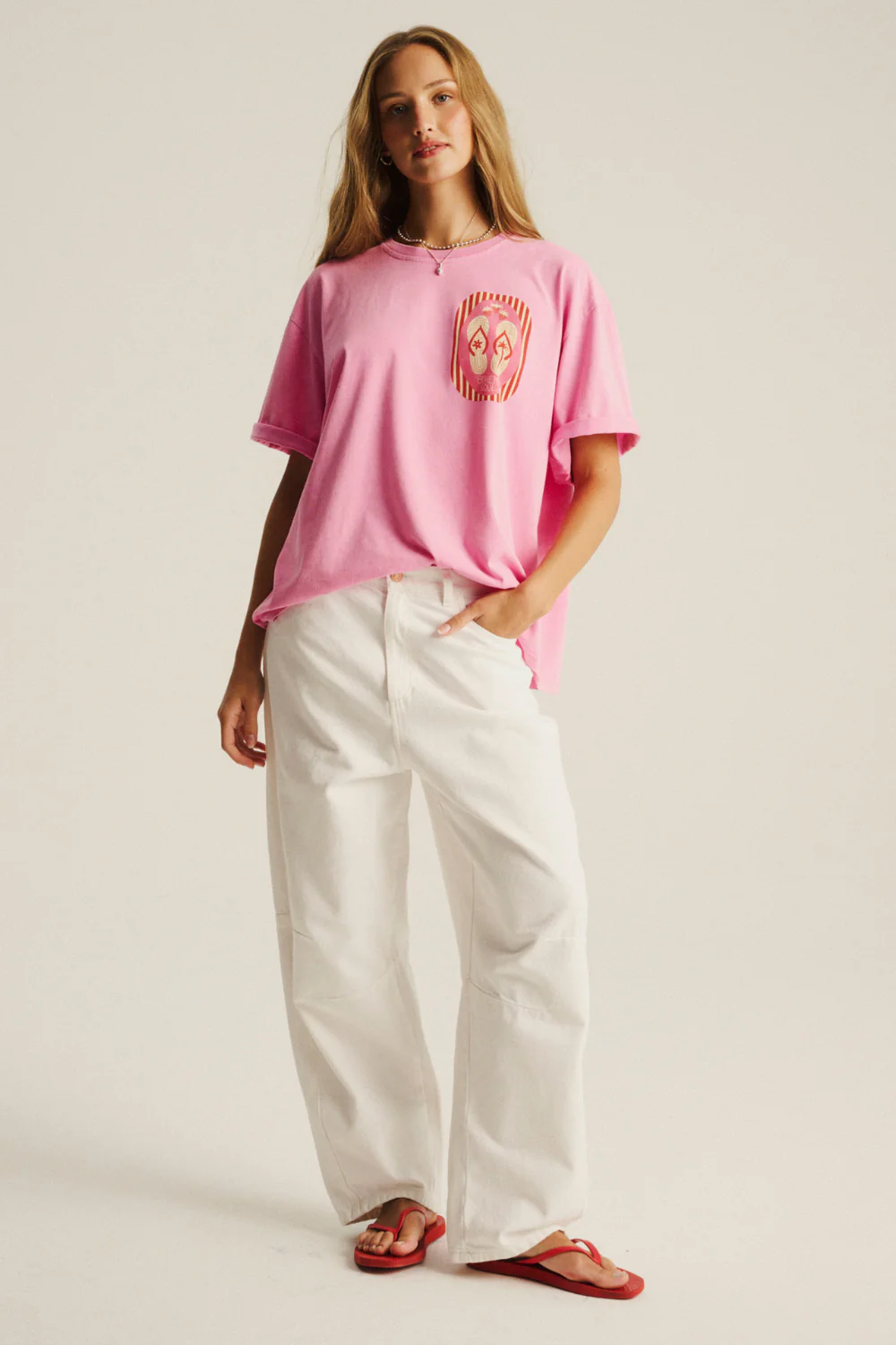 T-shirt Piper Light Vintage Bonbon Pink Flip-flops - Image 5