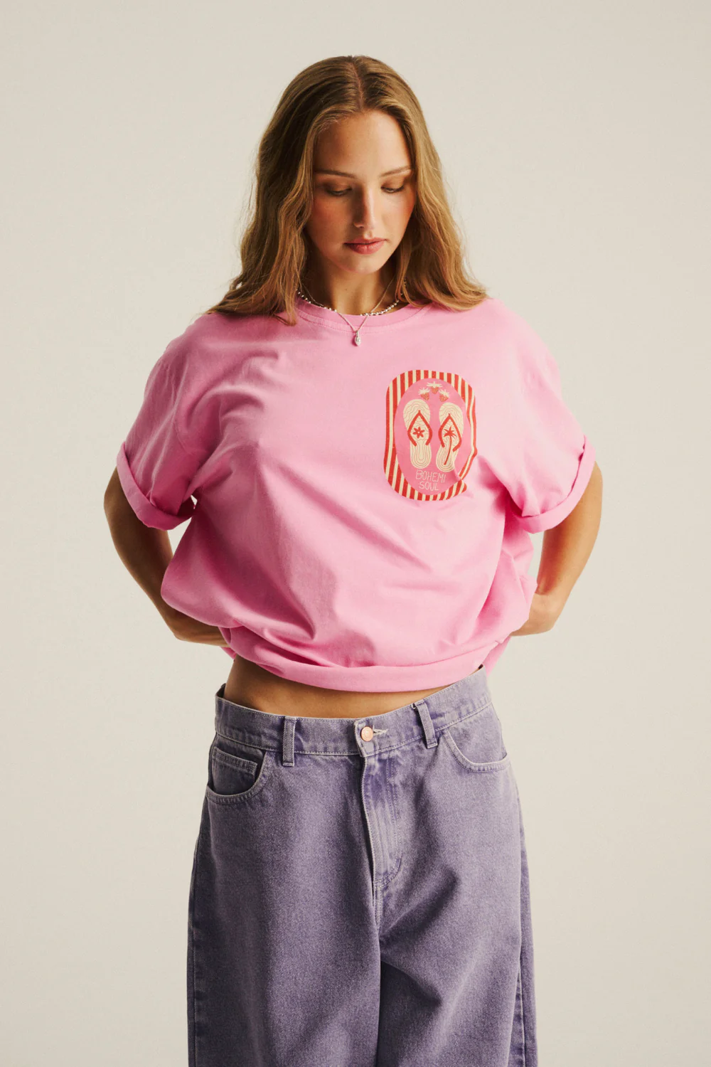 T-shirt Piper Light Vintage Bonbon Pink Flip-flops - Image 6