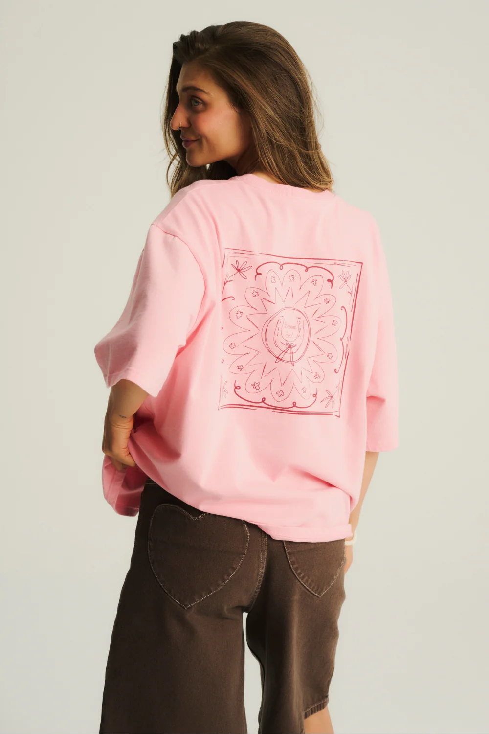 T-shirt Piper Medium Softened Candy Pink Horses - Image 10