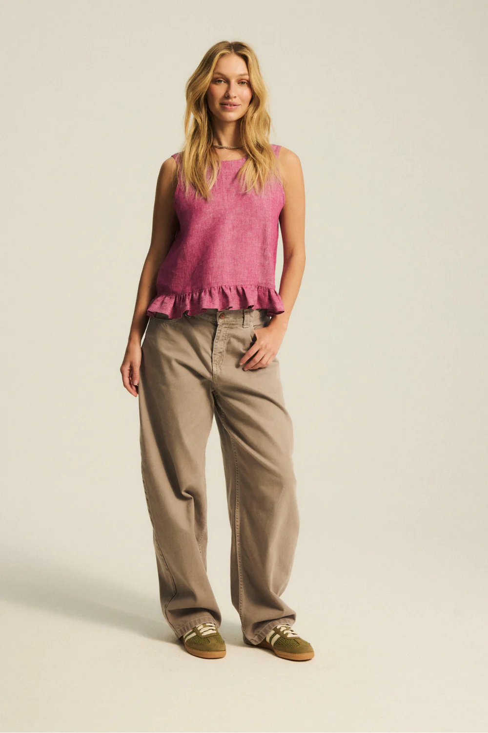 Top Ariadne Linen Washed Magenta - Image 10