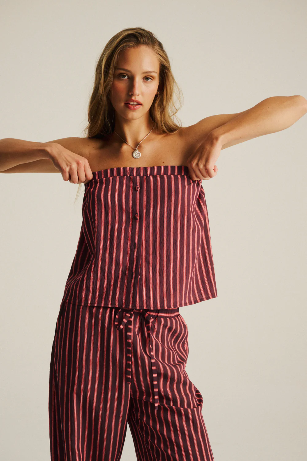 Top Debra Plum Stripes - Image 2